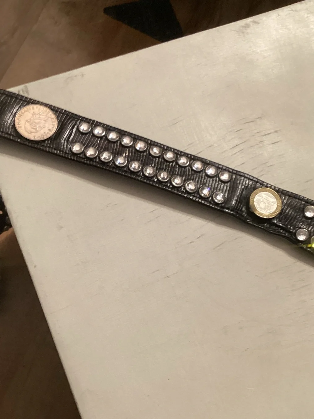 B.B.Simon Black Western Rhinestone Buckle Belt - XL